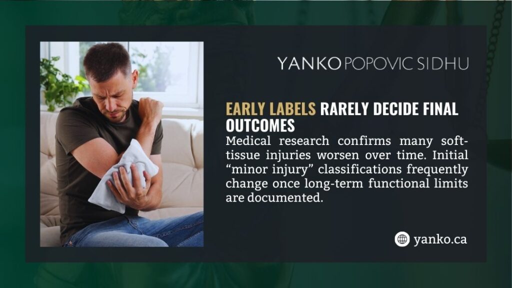 Distressed person in vehicle showing psychological injuries including PTSD and anxiety as serious functional impairments affecting compensation